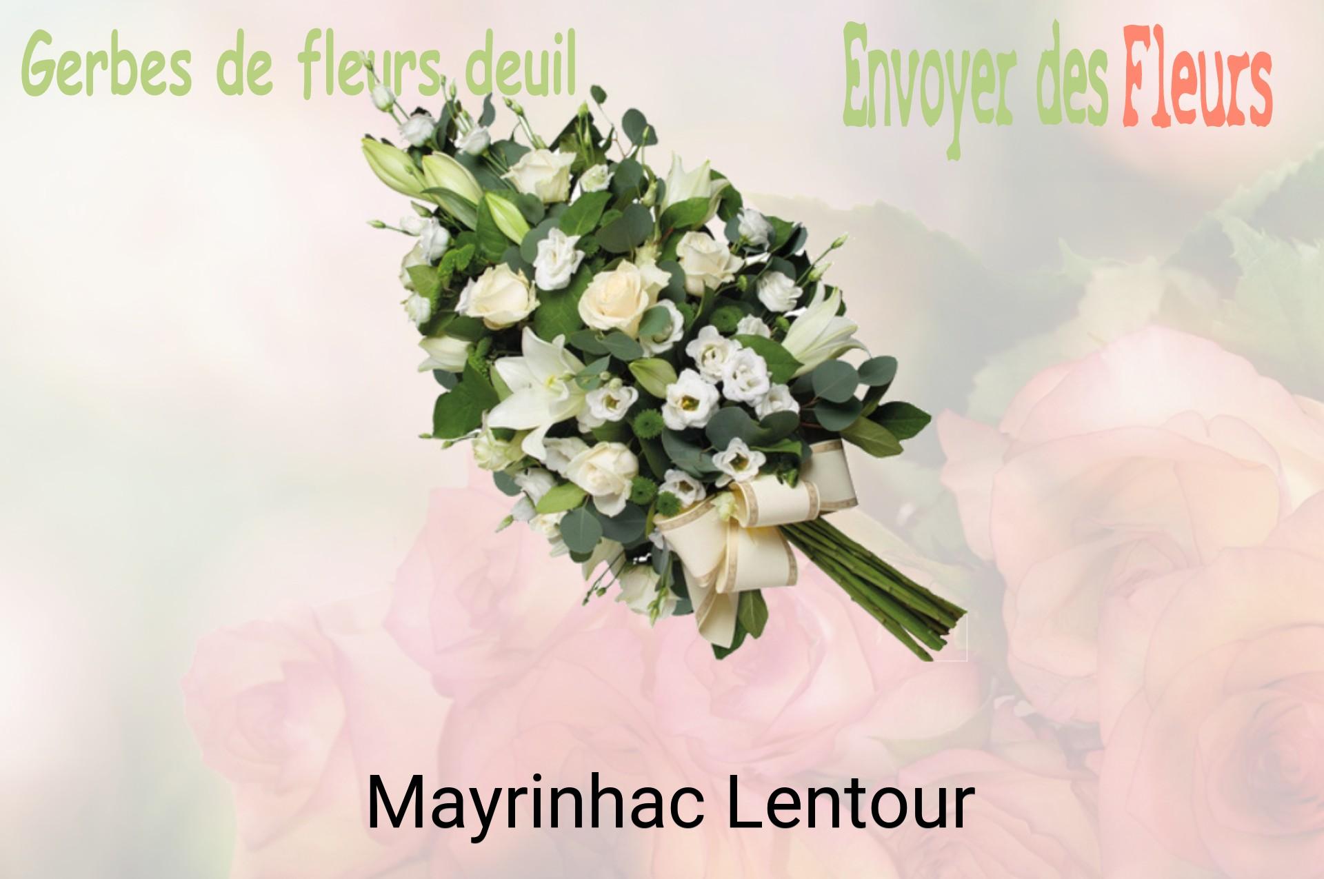 Gerbe de fleurs de deuil livrée à Mayrinhac-Lentour
